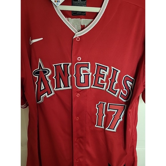 NWT Shohei Ohtani Anaheim Angels Red Alternate Flex Base Jersey MLB 52 (2XL) - Picture 7 of 13